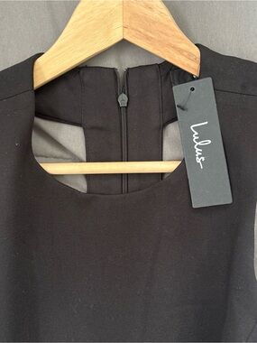 Lulu's Black Dress with Logo Tag